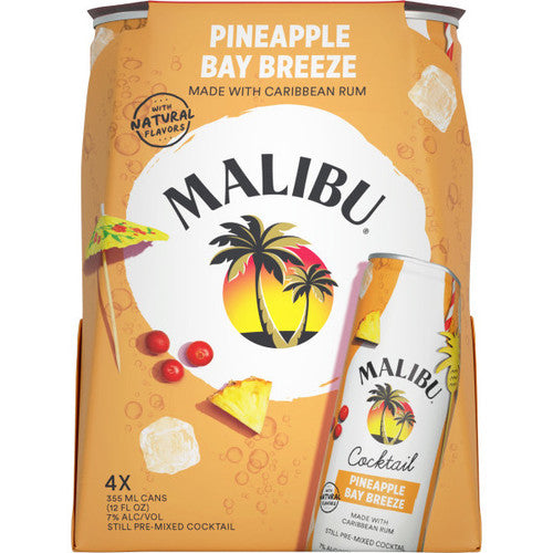 Malibu Pineapple Bay Breeze 4pk 12oz Can