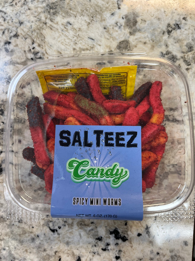 Spicy Gummy Worms 6 oz