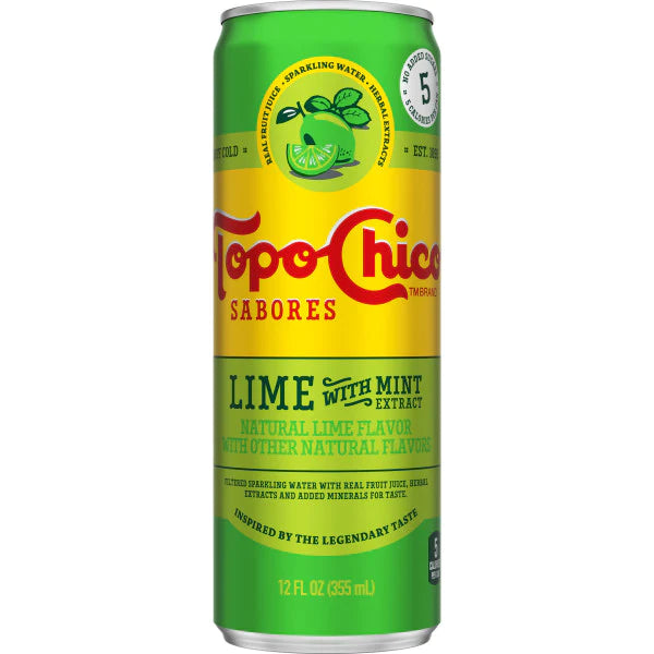 Topo Chico Lime with Mint 12 oz Can