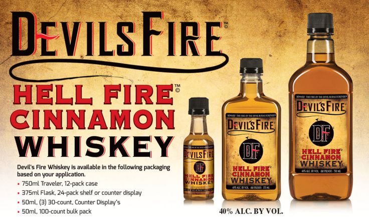 Devils Fire Cinnamon Bourbon Whiskey 750