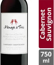 Menage a Trois Cab Sauvignon 750 ml