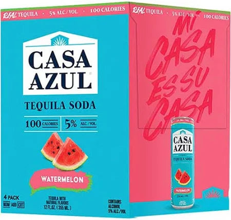 Casa Azul Tequila Soda Watermelon 4pk