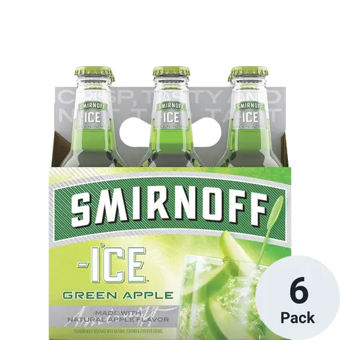 Smirnoff Green Apple 6pk 12oz Btls