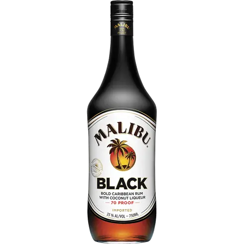 Malibu 70 Proof Black Rum 750 ml