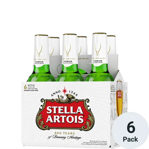 Stella Artois Belgium Beer 6 Bottle Pack