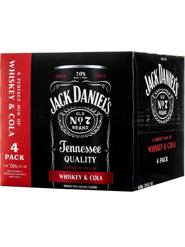 Jack Daniels Whiskey & Cola 4 Pack