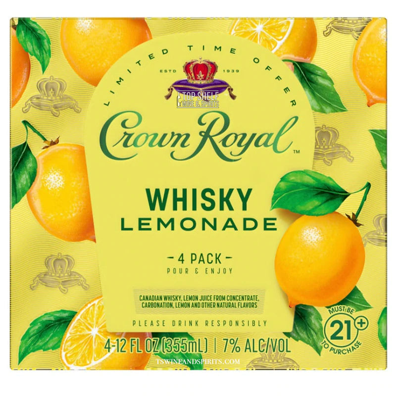 Crown Royal Whisky Lemonade 4 PK